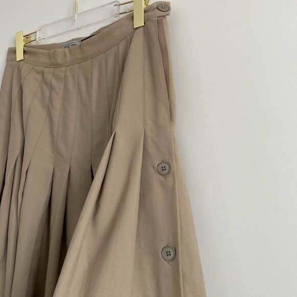Mr. Jax Vintage Wool Pleated Skirt Beige - Picture 6 of 10